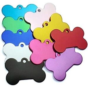 Double Sided Blank Cat Yellow Pet Name Phone Number ID Tag Charm Personalized